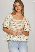 polka-dot shirt