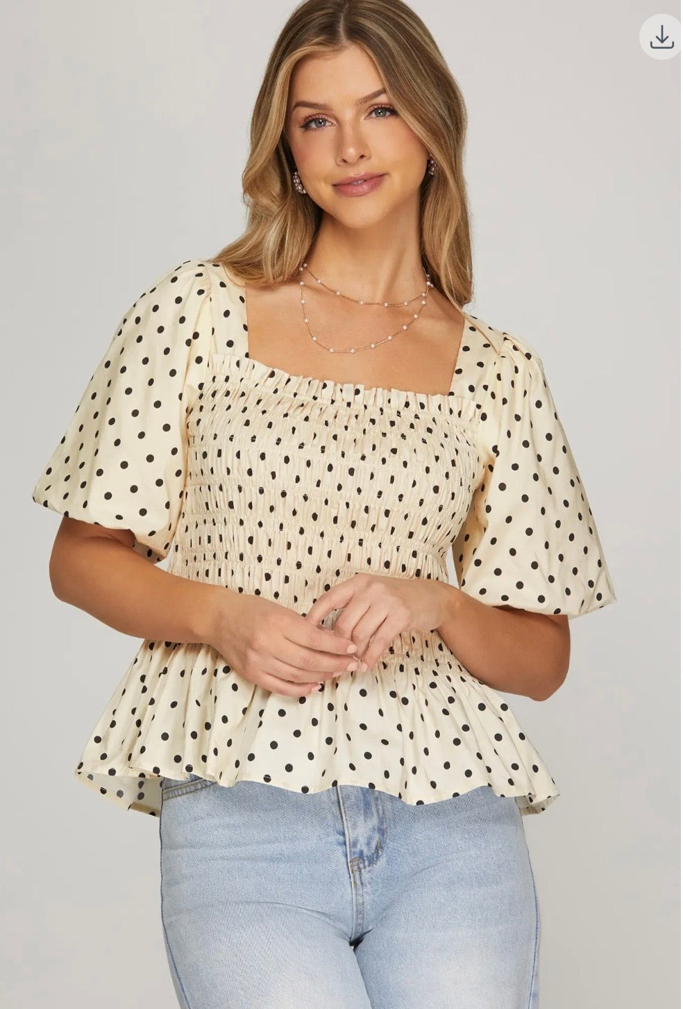 polka-dot shirt